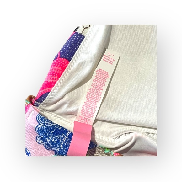 new Victoria Secret ☀︎︎ Embroidered Babe 2Pc Bikini Set ☀︎︎ Patchwork Bali ☀︎︎ L - Picture 12 of 16